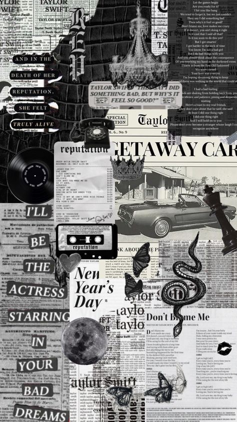 #taylorswift #reputation Reputation Aesthetic Wallpaper, Reputation Collage, Collage Minimal, Reputation Wallpaper, Reputation Aesthetic, Aesthetic Wallpaper Collage, Wallpaper Collage, Something Bad, Aesthetic Wallpaper