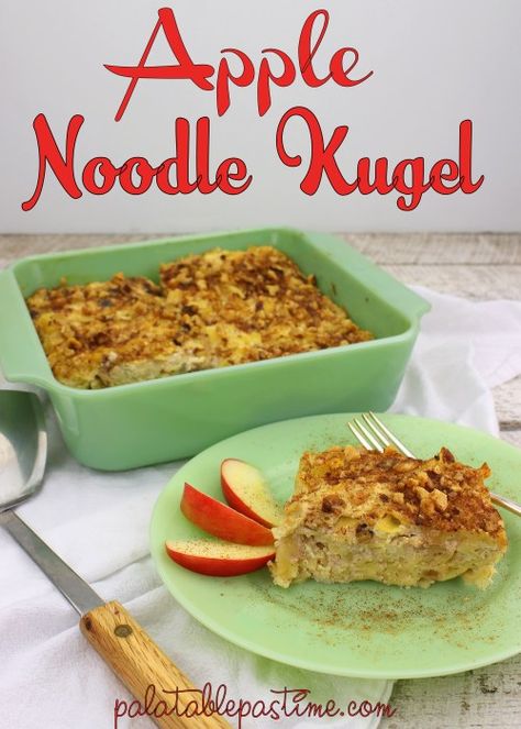 Sweet Noodle Kugel Recipe, Noodle Kugel Recipe, Slow Cooker Apple Butter, Apple Pork Chops, Apple Sausage, Noodle Casserole, Goat Cheese Salad, Jewish Recipes, Recipe Roundup