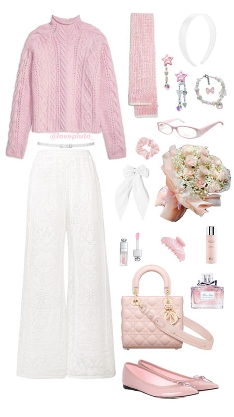 modest pink coquette winter dior outfit Pastel Outfit Winter, Ceo Clothes, Modest Coquette, Coquette Winter, Dior Outfit, Modest Girly Outfits, Outfit Modest, Modest Outfit Ideas, Cute Modest Outfits