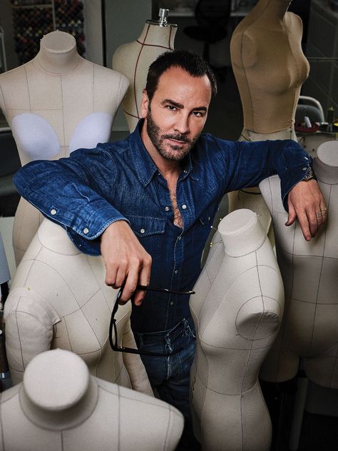 Tom Ford on Eating Sugary Treats for Breakfast - WSJ Best Tuxedo, Tom Ford Book, Fitted Suits, Cool Tuxedos, Tom Ford Designer, Wsj Magazine, Single Father, Single Men, Dark Blue Denim