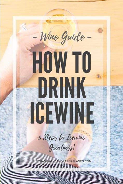 Do you know how to drink icewine? I learned the 5 step process while icewine tasting in Ontario and I am here to dish on the proper technique! These 5 steps are icewine sipping game changers - your view of icewine will be forever changed! Bar Knowledge, Annette Marie, Cocktail Ideas, Wine Sale, Ice Wine, Entertainment Ideas, Wine Guide, Water Drink, Winter Cocktails