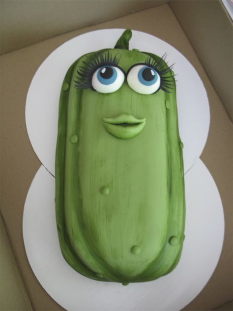 Dill Pickle Birthday Cake, Pickle Cake Decoration, Pickle Cake, Pickle Party, Cake For A Friend, Meghan Quinn, Pickle Rick, Big Dill, Refrigerator Pickles