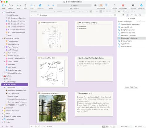 Scrivener Scenario: Creating a Series Bible – Writer Unboxed Scrivener Templates, Writer's Desk, Creative Writing Exercises, Overused Words, Writers Desk, Combat Medic, List Of Characters, Character Template, Writing Exercises