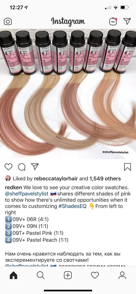 Redken Shades Rose Gold Formula, Rose Gold Hair Shades Eq, Redken Shades Eq Formulas Peach, Redken Shades Eq Pastel Pink, Rose Gold Shades Eq, Redken Peach Shades Eq, Shades Eq Toner Formulas Rose Gold, Redken Pink Shades Eq, Peach Toner For Blonde Hair