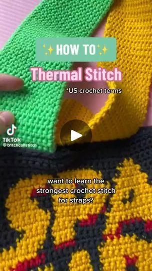 117K views · 6.3K reactions | Thermal Stitch | By Everything CrochetFacebook Thermal Crochet Stitch, Thermal Stitch Crochet, Crochet Thermal Stitch, Thermal Stitch, Crochet Handles, 100k Views, Form Crochet, Crochet Lessons, Purse Handles