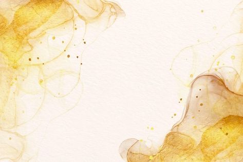 Watercolor background with luxurious gol... | Free Vector #Freepik #freevector #background #watercolor #gold #paint Gold Watercolor Background, Gold Background Design, Windows Aesthetic, Background For Poster, Gold Abstract Wallpaper, Watercolour Splash, Butterfly Line Art, Ideas Portadas, Powerpoint Background Templates