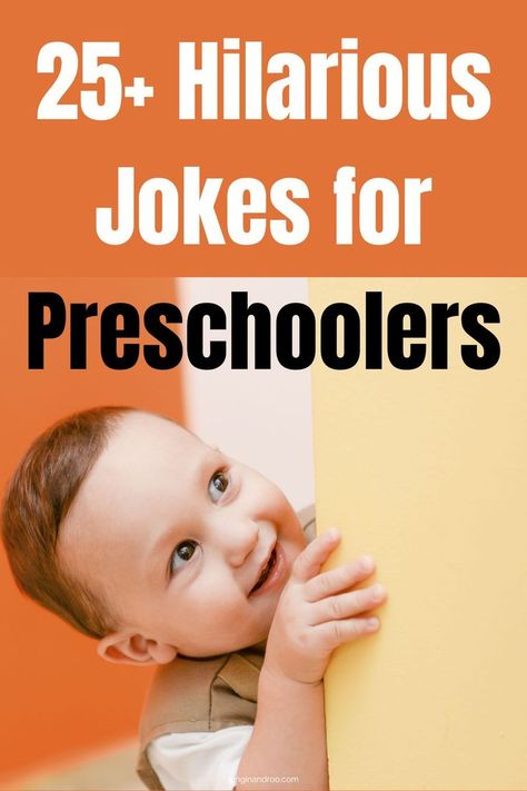 Toddler boy peeping from behind a yellow block. Text read 25+ Hilarious Jokes for Preschoolers Toddler Jokes, Laugh Out Loud Jokes, Laugh Out Loud Funny, Parallel Parenting, Laugh More, Toddler Milestones, Funny Jokes To Tell, Hilarious Jokes, Parenting Inspiration