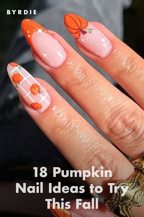 18 Pumpkin Nail Ideas For Fall, Halloween, and Beyond Pumpkin Nail Ideas, Fall Pumpkin Nails, Nail Ideas For Fall, Pumpkin Nail, Pumpkin Nails, Hair Concerns, Jelly Nails, Lip Hair, Body Hair Removal