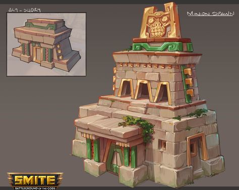 Concept Art Tutorial, Aztec Serpent, Building Concept, Mesoamerican Architecture, Fantasy City, Aztec Architecture, Mayan Architecture, Maya Art, Mayan Cities