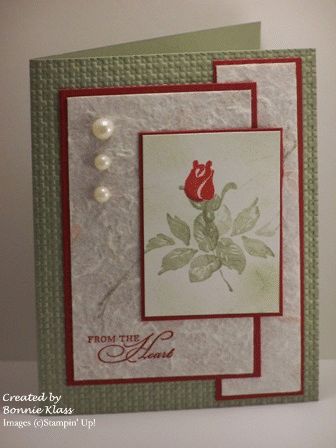 Happy New Stampin' Up! Year. You would think I would be showing you something out of the new catalog wouldn't you? Today though I have som... Crafts Template, Card Making Ideas, Embossed Cards, Sketch Challenge, Stamping Up Cards, Wild Rose, Red Ink, Pretty Cards, Card Sketches