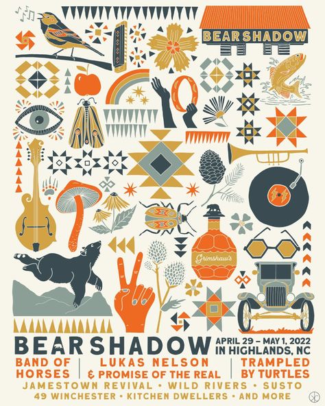 Bear Shadow Festival 2022 - Music Festival Wizard Beer Poster Design, Folk Music Festival, Rock Music Festival, Music Festival Logos, Festival Guide, Festival Logo, Coachella Music Festival, Festival Flyer, Music Festival Poster