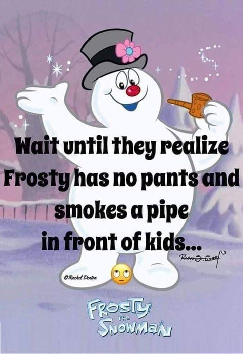 Snowman Quotes, Christmas Memes, Frosty The Snowman, Stock Quotes, Frosty The Snowmen, The Snowman, Cartoon Quotes, Holiday Humor, Twisted Humor