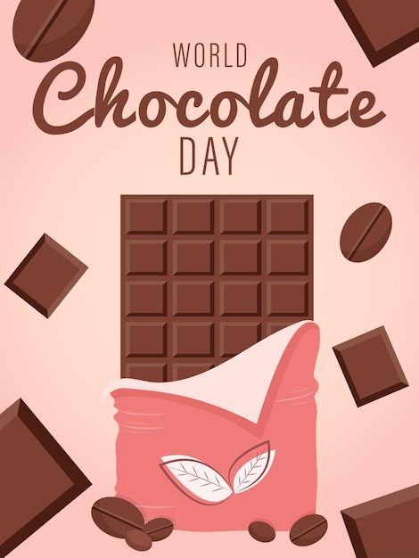 Chocolate Poster Design Ideas, World Chocolate Day Poster, Chocolate Poster Design, Chocolate Graphic Design, Cocoa Background, Chocolate Poster, Background Chocolate, Chocolate Day Images, Chocolate Label