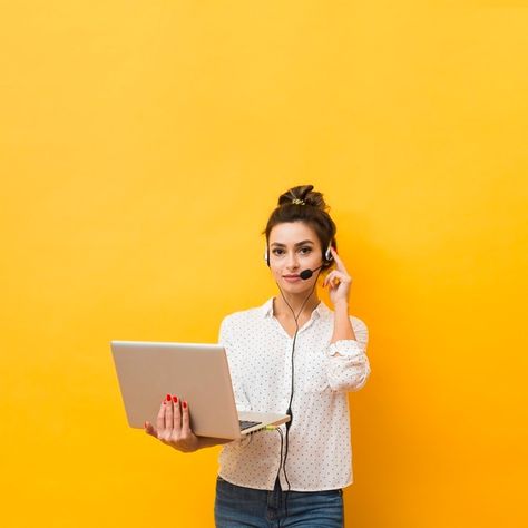 Person Typing On Laptop Reference, Person Sitting In Front Of Computer, Women Working On Laptop, Girl Working On Laptop, Woman Holding Laptop, Office Photoshoot, Orange Laptop, School Photoshoot, Poster Competition