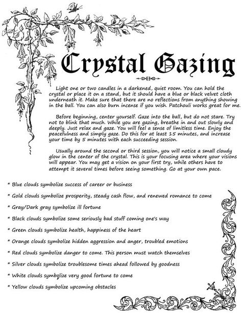 Crystal Gazing, Magic Spell Book, Magick Spells, Wiccan Spell Book, Witchcraft Spell Books, Witch Spell Book, Book Of Shadow, Wicca Witchcraft, Wiccan Spells