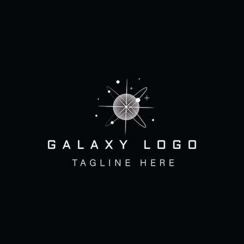 A black and white logo that says galaxy ... | Premium Vector #Freepik #vector #galaxy-logo #system-logo #logo-templates #flat-logo Galaxy Logo, Black And White Logo, Developer Logo, Black And White Logos, Square Logo, Galaxy Design, Travel Logo, Design Graphique, Logo Icons