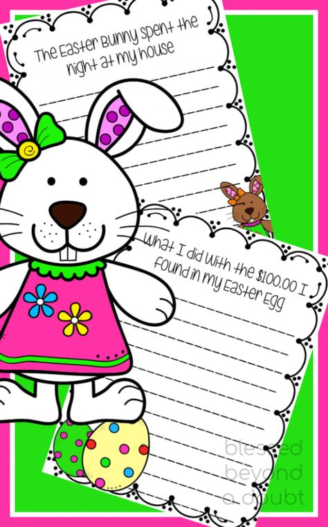 Easter Writing Prompts, Easter Writing, Easter Kindergarten, Easter Classroom, Free Writing Prompts, Easter Festivities, Easter Worksheets, Easter School, Teaching Holidays