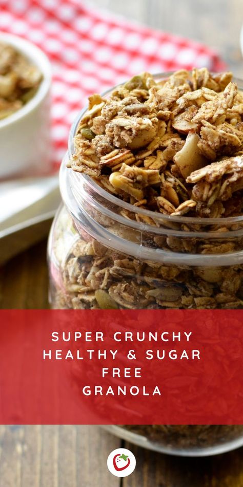 No Sugar Granola Bars, No Sugar Added Granola Recipe, Macro Friendly Granola Recipe, Weight Watchers Granola Recipe, Low Carb Granola Recipe With Oats, Healthy Granola Bars Homemade No Sugar, Ww Granola Recipe, Granola For Diabetics, No Sugar Granola Recipe