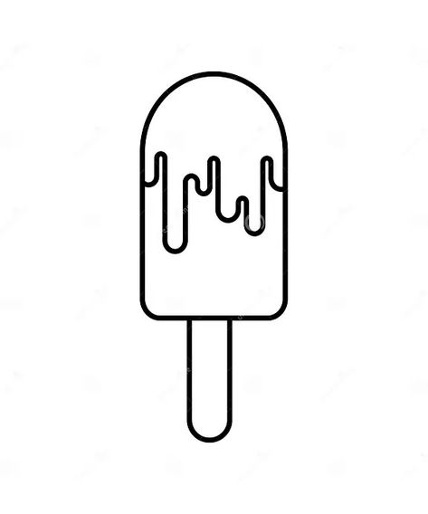 Popsicle Ice Cream Doodle in Black Line Icon for Summer Drink Vector Illustration Stock Vector - Illustration of dessert, chocolate: 324875811 Popsicle Illustration, Ice Cream Doodle, Ice Cream Font, Ice Cream Icon, Art For Summer, Drink Vector, Popsicle Ice Cream, Orange Ice Cream, Ice Cream Set