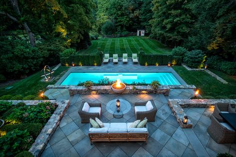 Georgian Garden, Garden With Pool, Jennifer Anderson, Backyard Plans, House Pool, Estate House, Build House, Backyard Plan, Backyard Gazebo