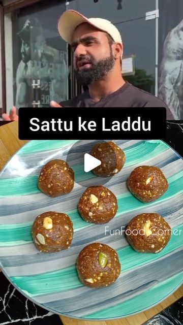 @FunFoodCorner on Instagram: "Viral Fitness Coach Nitesh Soni's High Protein Sattu Laddu Recipe 😱😱

Credit - @niteshsoniy

#instagram #instagramreels #instagood #instafood #viral #trending #viralreels #trendingrecipe #trendingreels #FunFoodCorner #fitness #fitnesscoach #fitnessmotivation #gym #viralcoach #niteshsonirecipes #niteshsoni #laddu #sattuladdu #sattuladdurecipe #dietfoods" Sattu Laddu, Protein Laddu Recipe, Different Types Of Laddus, Motichoor Ladoo Cake, Motichur Laddu, Alsi Ke Ladoo Recipe, How To Make Motichoor Ladoo, Trending Recipes, Fitness Coach