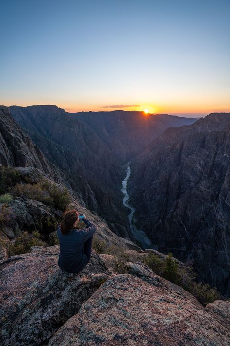 Best Sunset Hikes in Black Canyon of the Gunnison National Park Colorado Gunnison Colorado, Colorado Sunset, Black Canyon Of The Gunnison, Gunnison National Park, 2025 Goals, Black Canyon, Watch The Sunset, Best Sunset, Take A Hike