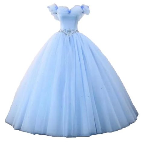 Ball Gown Cinderella, Gown Cinderella, Train Light, Tulle Ball Gown, Gown Wedding, Pageant Dresses, Online Wedding Dress, Formal Party, Light Blue Color