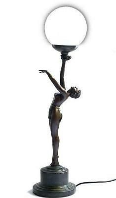 Art Deco Bronze Lighting 'Nora Standing' Lady Table Lamp Lady Lamp, Art Deco Ideas, Art Deco Statue, Novelty Lamps, Art Deco Table Lamps, Unique Floor Lamps, Art Deco Lady, Globe Lamps, Bronze Lighting