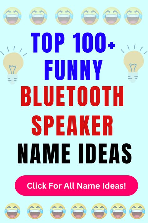 Looking for funny Bluetooth Speaker names? Check out our list of top 100+ funny Bluetooth Speaker name ideas in our blog post! Names For Headphones, Bluetooth Name Ideas, Iphone Bluetooth, Party Speakers, Sound Stage, Party Pumps, Funny Names, Cb Radio, All Names