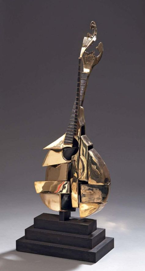 For Sale on 1stdibs - Arman - Bronze Sculpture - Portuguese Guitar, Bronze by Arman. Offered by Galerie Philia Fine Art. Portuguese Guitar, Guitar Sculpture, Learn Brazilian Portuguese, Portuguese Lessons, Arts Management, Learn Portuguese, Yves Klein, Musical Art, Workplace Design