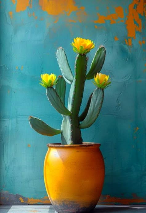 Cactus Paintings, Cactus Illustration, Cactus Care, Cactus Flowers, Cactus Garden, Cactus Flower, Cactus And Succulents, Plant Art, Mexican Art