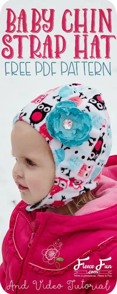 Toddler Fleece Hat Pattern Free, Baby Hat Sewing Pattern, Fleece Sewing, Fleece Sewing Projects, Sew Baby, Fleece Hats, Sewing Fleece, Hat Tutorial, Hat Patterns To Sew