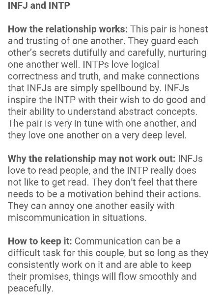 INFJ and INTP relationship compatibility Intp And Infj Couple, Intp Compatibility Relationships, Istp Intp Friendship, Golden Pair Mbti, Isfj And Intp Relationship, Intp Love Relationships, Intp Infj Golden Pair, Infj Intp Love, Infj And Intp Relationship