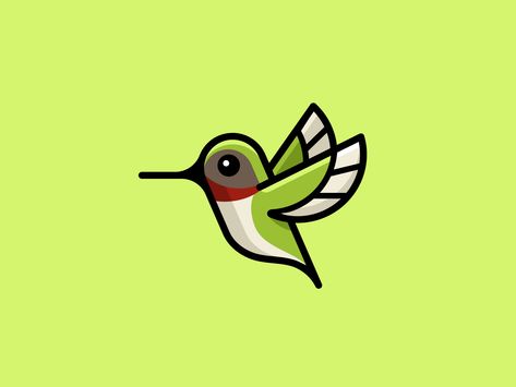 Hummingbird - Simple Version by Alfrey Davilla | vaneltia on Dribbble Hummingbird Drawing, Cute Dog Drawing, Dibujo Simple, Pet Logo, Hummingbird Art, Posca Art, Animal Icon, Pet Logo Design, Bird Artwork