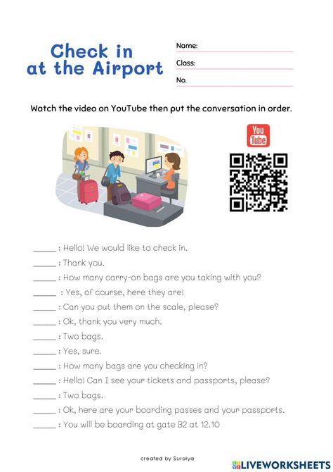 English Liveworksheet, Airport Reading, English Activity, Ielts Listening, Travel English, Teaching Esl, Practice English, Teacher Cartoon, English Resources