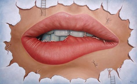 Grigor Velev Female Lips, Deep Photos, Painting Collage, Paintings Prints, Realistic Paintings, Photorealism, Artist Gallery, Buy Paintings, Paintings For Sale