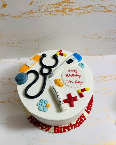 “DOCTOR THEME CAKE” Indulge in the sweetness of homemade goodness! 🎂✨ Freshly baked, with love from my kitchen to your table. Order your custom cakes now and make your celebrations extra special! 🍰💖 #HomemadeCakes #SweetBites #FreshFromTheOven #MadeWithLove” Dr Cake Ideas, Doctor Theme Cake, Doctor Cake, Baked With Love, Cake Inspo, Future Doctor, Theme Cake, Homemade Cakes, Freshly Baked