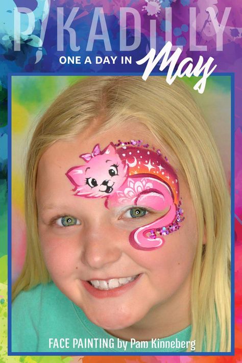 From Pam Kinneberg Gabbys Dollhouse Face Paint, Batman Face Paint, Cat Face Paint, Dog Face Paints, Kitty Face Paint, Animal Face Paintings, Festival Face Paint, Face Painting For Boys, Festival Face