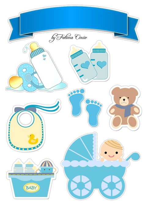 Baby Boy Cake Topper, Baby Shower Unisex, Baby Shower Pictures, Baby Boy Themes, Baby Shower Clipart, Baby Boy Scrapbook, Cake Topper Printable, Baby Boy Cakes, Birthday Cake Topper Printable