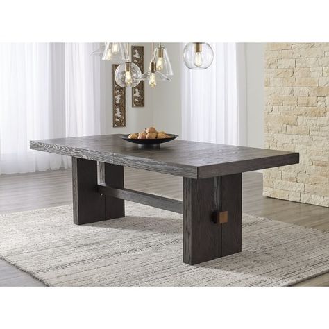 Burkhaus Dark Brown Rectangle Dining Room Extendable Table - 40"W x 72/90"D x 30"H - On Sale - Bed Bath & Beyond - 36092993 Dark Brown Dining Table, Dining Extension, Brown Dining Table, Solid Oak Dining Table, Set Meja Makan, Room Extensions, Dining Table Sale, Extension Table, Oak Dining Table