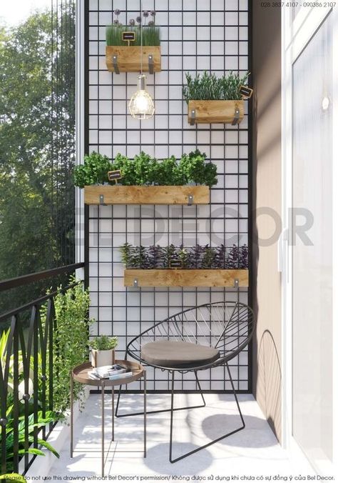 Klein Balkon Decor, Balcon Mic, Small Apartment Balcony Ideas, Terrasse Design, Apartment Balcony Garden, Balkon Decor, Balcony Planters, Small Balcony Garden, نباتات منزلية