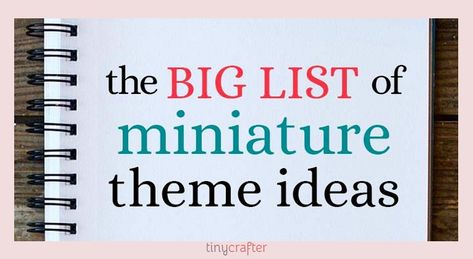 40+ Creative Theme Idea for Miniatures: Dollhouses, Dioramas, Art & More Miniatures For Beginners, Miniature Accessories Diy, Cricut Miniature Projects, Theme Art Ideas, Miniature Crafts Diy Ideas, How To Make Miniature Things, Diy Miniatures Tutorials, Dollhouse Interior Ideas, Tiny Crafts