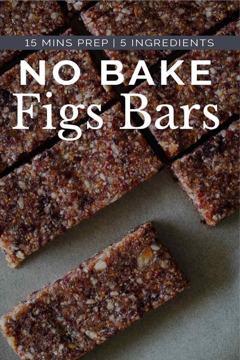 These NO-bake Fig bars are a delicious and easy-to-make recipe that can be whipped up in minutes. These fig bars have 5 ingredients, including dried figs, dates, almonds, coconut flour, and maple syrup. They're vegan friendly too! This is one of my favorite recipes from Our Plant-based World blog. Check it out for more great recipes like this one! #figbars #snackbar #healthysnacks Low Carb Vegan Breakfast, Dried Fig Recipes, No Bake Energy, Energy Bars Recipe, Coconut Dessert, Fig Bars, Healthy Protein Snacks, Healthy Bars, Energy Bar