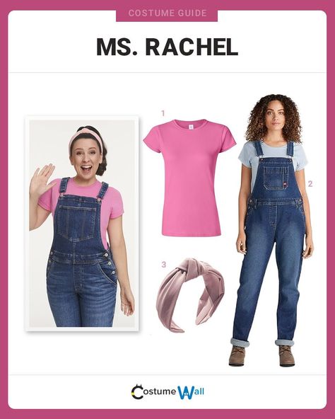 Ms. Rachel  Costume Ms Rachel Halloween Costume, Miss Rachel Halloween Costume, Ms Rachel Costume, Little Rascals Halloween Costume, Ms Rachel Shirt, Ms Rachel, Got Costumes, Colorful Headbands, Costume Guide