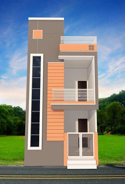 This is 1 BHK 12X40 duplex house. There are one parking 11 feet  in width and 6 feet in length. The main gate size is 4 feet. Staircase in ... 10×40 House Elevation, 10x40 House Plans, 12×40 House Plan, 10 Feet Front Elevation, 40 Feet Front Elevation, Narrow House Designs, 3d Elevation, House Outer Design, Small House Elevation