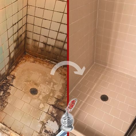 Shower Grout, Deep Clean Bathroom, Tile Repair, Cleaning Inspiration, Mold In Bathroom, Cleaning Videos, Tiled Shower, Bathroom Shower Tile, Shower Tile Designs