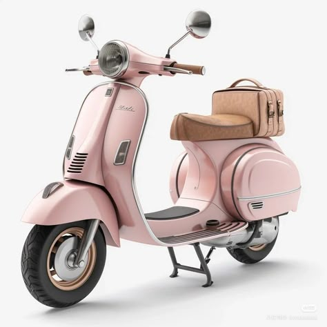 Cute Vehicles, Motorcycle Cute, Pink Vespa, Pink Scooter, Pretty Bike, Vespa Vintage, 60s Retro, Vespa Scooters, Badass Style