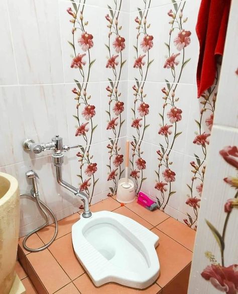 Wc Jongkok, Toilet Bidet, Like Subscribe, Bathroom Ideas, Bathroom Design, Printed Shower Curtain, Shower Curtain, Indonesia, Curtains