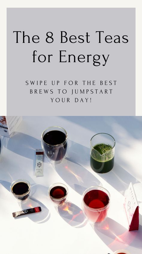 Herbal Tea Recipes For Energy, Teas For Energy, Tea For Energy, Homemade Energy Drink, Replace Coffee, Pique Tea, Tea Business, Energy Tea Recipes, Best Teas