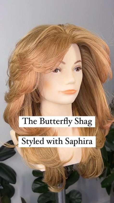 Long Hair Multiple Layers, Shag Haircut Tutorial, Layers Haircut, Butterfly Hairstyle, Cotton Candy Hair, Butterfly Haircut, Butterfly Cut, How To Cut Your Own Hair, Haircut Tutorial